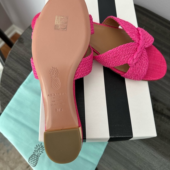 New in box Aquazzura rope flat slides size 38.5 - Picture 4 of 7